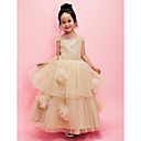 Ball Gown Square Ankle-length Tulle Flower Girl Dress