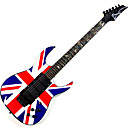 Derulo - High-Grade British Flag Design Electric Guitar with Bag/Strap/Picks/Cable/Whammy Bar
