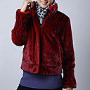 Long Sleeve Standing Collar Evening/ Career High Quality Faux Fur Jacket (More Colors)