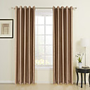 (Two Panels) Stylish Flocking Stripes Blackout Curtains