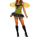 Occupato donna Sexy Halloween Costume Yellow Bee (3 Pezzi)