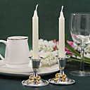 Gorgeous Silver Plated Candle Holder With Bow (Set of 2)