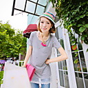 lace korte mouw ronde t-shirt