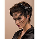 tules elegante, con casco de diamantes de imitación de la boda de flores de novia