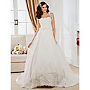 Ball Gown One Shoulder Chapel Train Organza  Wedding Dress
