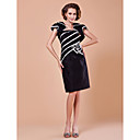 Sheath/Column Spaghetti Straps Short Sleeve Knee-length Mother of the Bride Dress With A Wrap