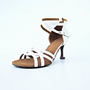 cinta mulheres personalizadas do arco de cetim latin / sapatos de salão de dança com fivela de desempenho (mais cores)