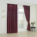 (Two Panels) Solid Red Classic Room Darkening Curtains