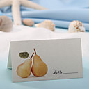plaats kaart - gouden peren (set van 12)