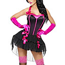 Sexy Damen rosa Halloween-Kostüm Kleid (3Stück)