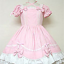 Short Sleeve Knielanger Lace Cotton Sweet Lolita Kleid
