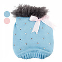 Diamond Spotted Sweater with Plush Collar for Dogs (XS-XL, Assorted Colors)