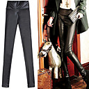 Imitation Leather Skinny Leggings