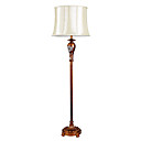 Hedendaagse Fabric en Resin Floor Light met 1 Licht in Antiek Brons Finish