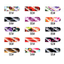 16 stuks Hele Gekleurde Nail Foil Art Full Cover Stickers Manicure
