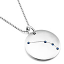 Gorgeous sølv med Sapphire Unisex Væren Halskjeder