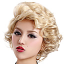 Capless Short Blonde Curly High Quality Synthetic Japanese Kanekalon Wigs