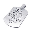 Hombres china dragón titanio collar (cadena libre, la cadena de cuero azar, cadena de acero)