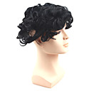 100% cabelo indiano de Remy Curto 25MM Curly Mens Toupee