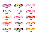 16 stuks Nail Foil Art Full Cover Stickers Manicure-Red-serie