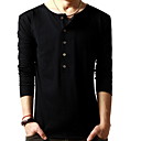 mannen katoen effen kleur T-shirt