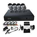 4 Canali CCTV DVR Kit (4 telecamera esterna a infrarossi, telecomando DVR)