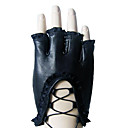 Unique Sheepskin Leather Half Finger Party/Evening Gloves