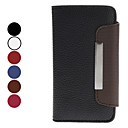 Wallet Style PU Leather Case with Card Slot and Hang Rope for iPhone 5 (Assorted Colors)