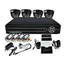 4 Indoor Day Night CCTV Home Video Surveillance Security Camera Kit(H.264 Network,IR 10m)