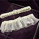 Satin And Organza With Rhinestone Wedding Garters(Set of 2)