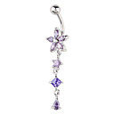 Daisy Star Stainless Steel Navel Ring