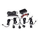 Sistema di parcheggio con 4 radar + scatola di comando + Display a LED, Nero