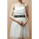 Chic mano de raso / encaje de la boda / vestido de noche con rebordear Belt (más colores)