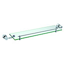 Chrome Finish Contemporary Brass Bathroom Accessories Glass Shelf