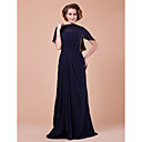 Sheath/Column Strapless Floor-length Chiffon Mother Of The Bride Dress With A Wrap