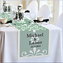 Personalized Reception Desk Table Runner - Green Elegance