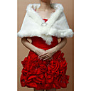 Nice, en fausse fourrure de mariage / soirée / Foulards Wraps Avec Broche Fleur