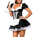 Hot Girl Black Polyester Weiß Trim Maid Anzug (2 Stück)