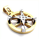 Gold Star Pendant(Free Chain)(3.3*2.3*0.6CM)