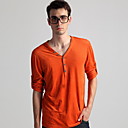 Männer einfarbige v-neck t-shirt