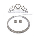 brille mis strass bijoux de mariage, y compris le collier, diadème, boucles d'oreilles