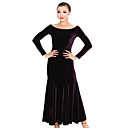 Ballroom Dancewear Velvet Modern Dance Dress For Ladies