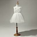 Satin And Tulle Sleeveless Flower Girl Dress
