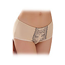 Charming Chinlon with Embroidery Waistline Brief