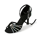 Damen Satin / Strass Obere Ankle Strap Latin / Salsa Tanzschuhe