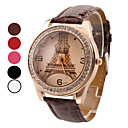 Vrouwen Eiffeltoren Ontwerp PU Analoog quartz Horloge van de Manier (verschillende kleuren)