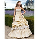 Ball Gown Strapless Floor-length Taffeta Evening Dress