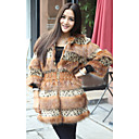 Fine-Looking Long Sleeve Faux Fur Career/Party Coat