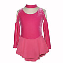 Girl's Velvet Figure Skating Dress (Pink)
