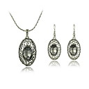 Prachtige Alloy Met Crystal Dames sieraden set inclusief ketting, oorbellen